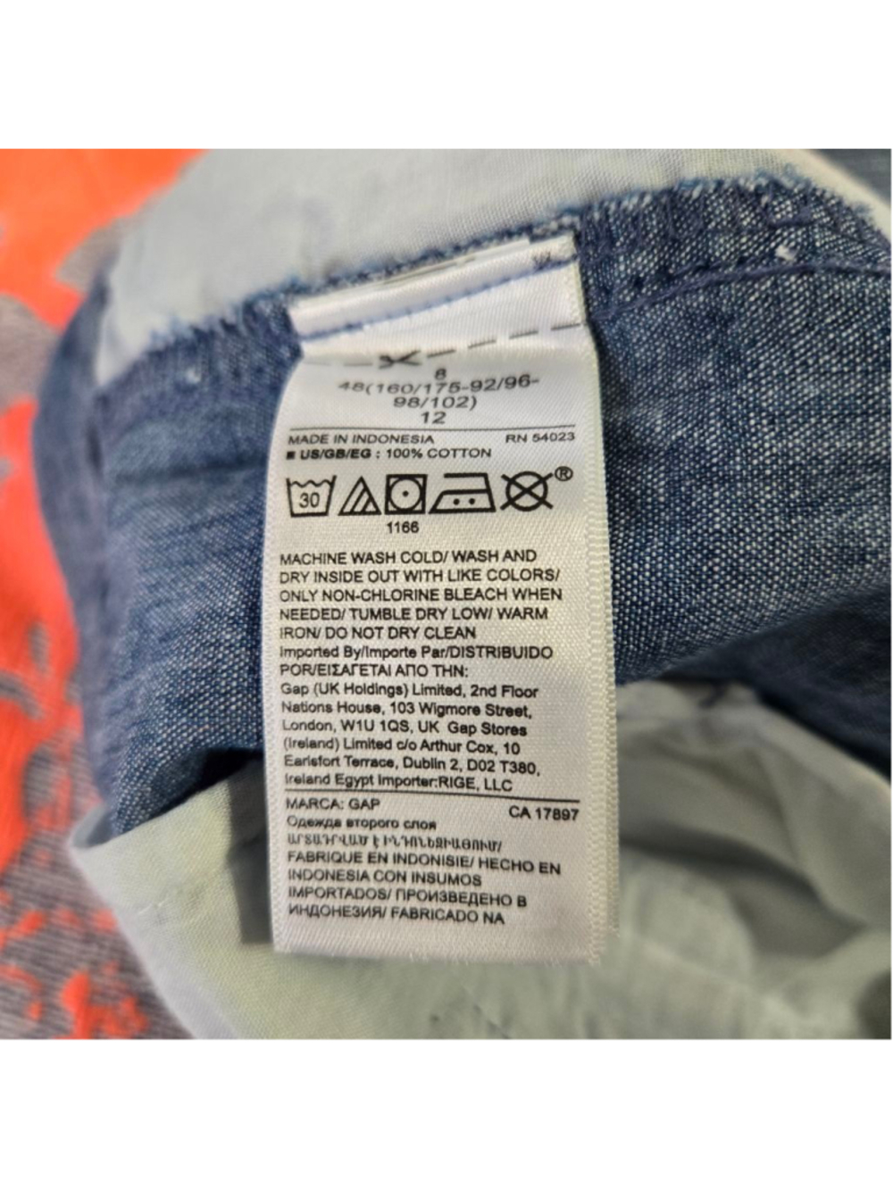 Women's GAP Blue High Waist Shorts 100% Cotton Chambray 5 inch Shorts Size 8 - Picture 12 of 13